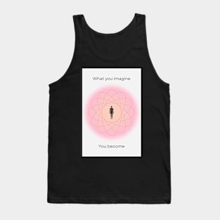 Positive Affirmation Pink Aesthetic Aura Energy Tank Top